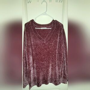 Mauve long sleeve cashmere sweater